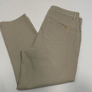 So Lifting by Chico's Womens Pants Cropped Slim Fit Tan  Size 35